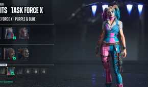 Harley Quinn customization screen in Suicide Squad: Kill The Justice League