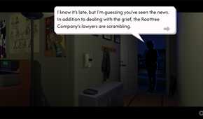 the roottrees are dead, character at the door
