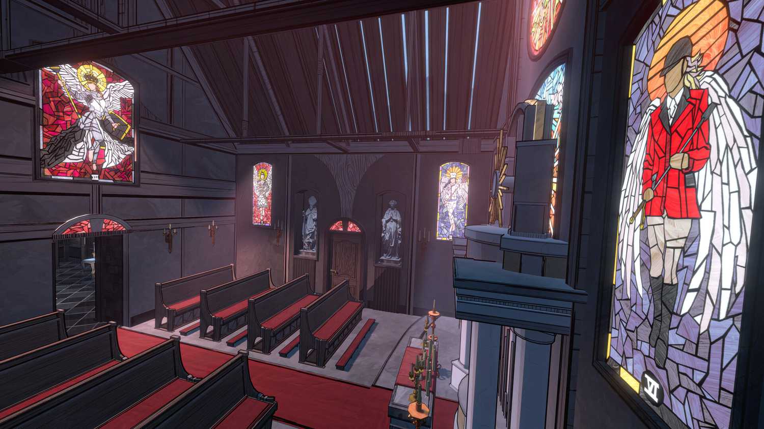 Blue Prince chapel room