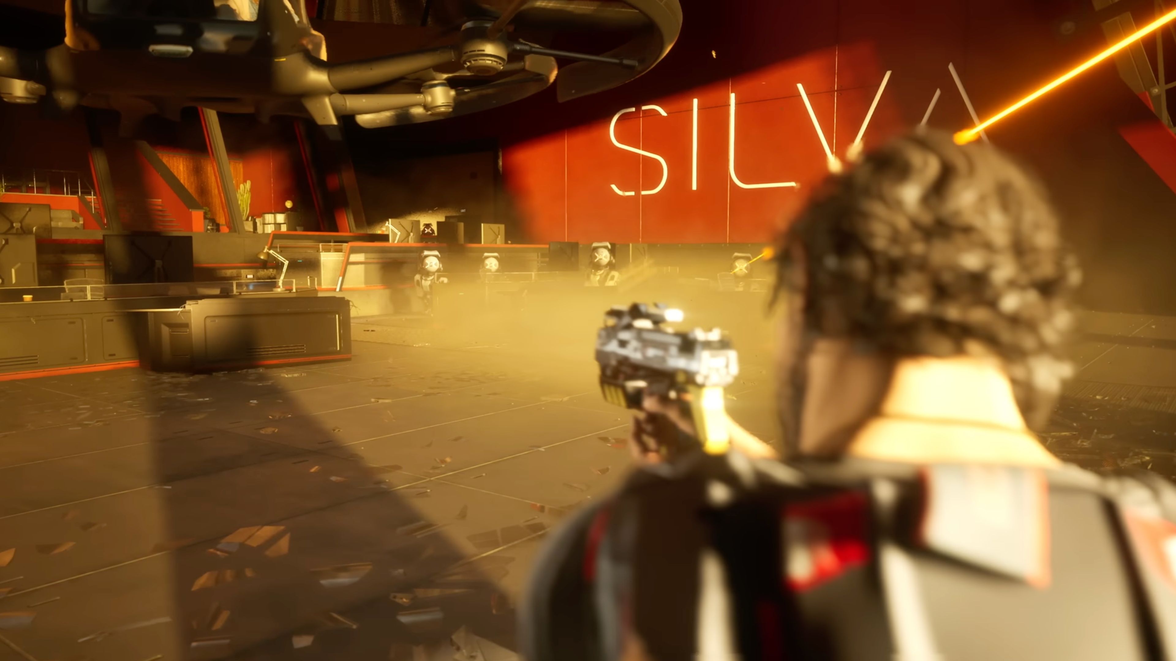 A firefight in Mindseye.