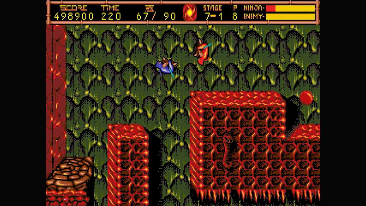 ninja gaiden 2 Ryu platforming in the jungle
