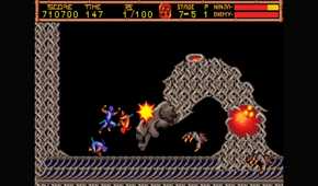 ninja gaiden 2 screen shot of a boss fight against a bone dragon