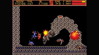 ninja gaiden 2 screen shot of a boss fight against a bone dragon