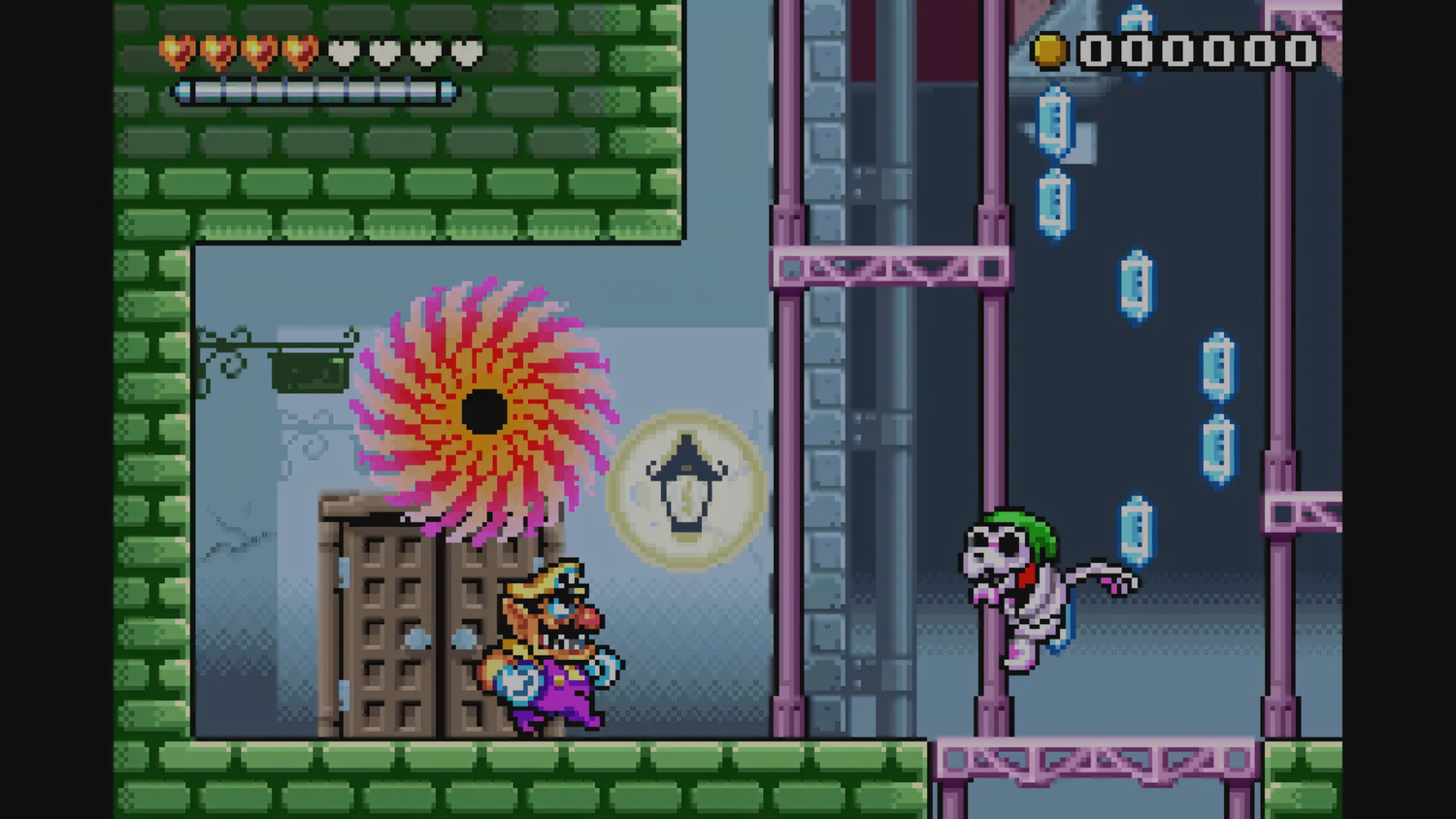 A screenshot of gameplay from Wario Land 4