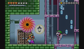 A screenshot of gameplay from Wario Land 4