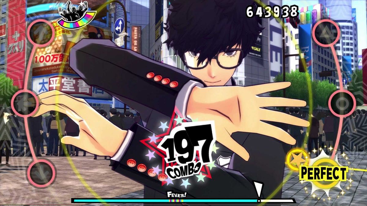 A character dancing in Persona 5