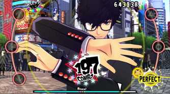 A character dancing in Persona 5