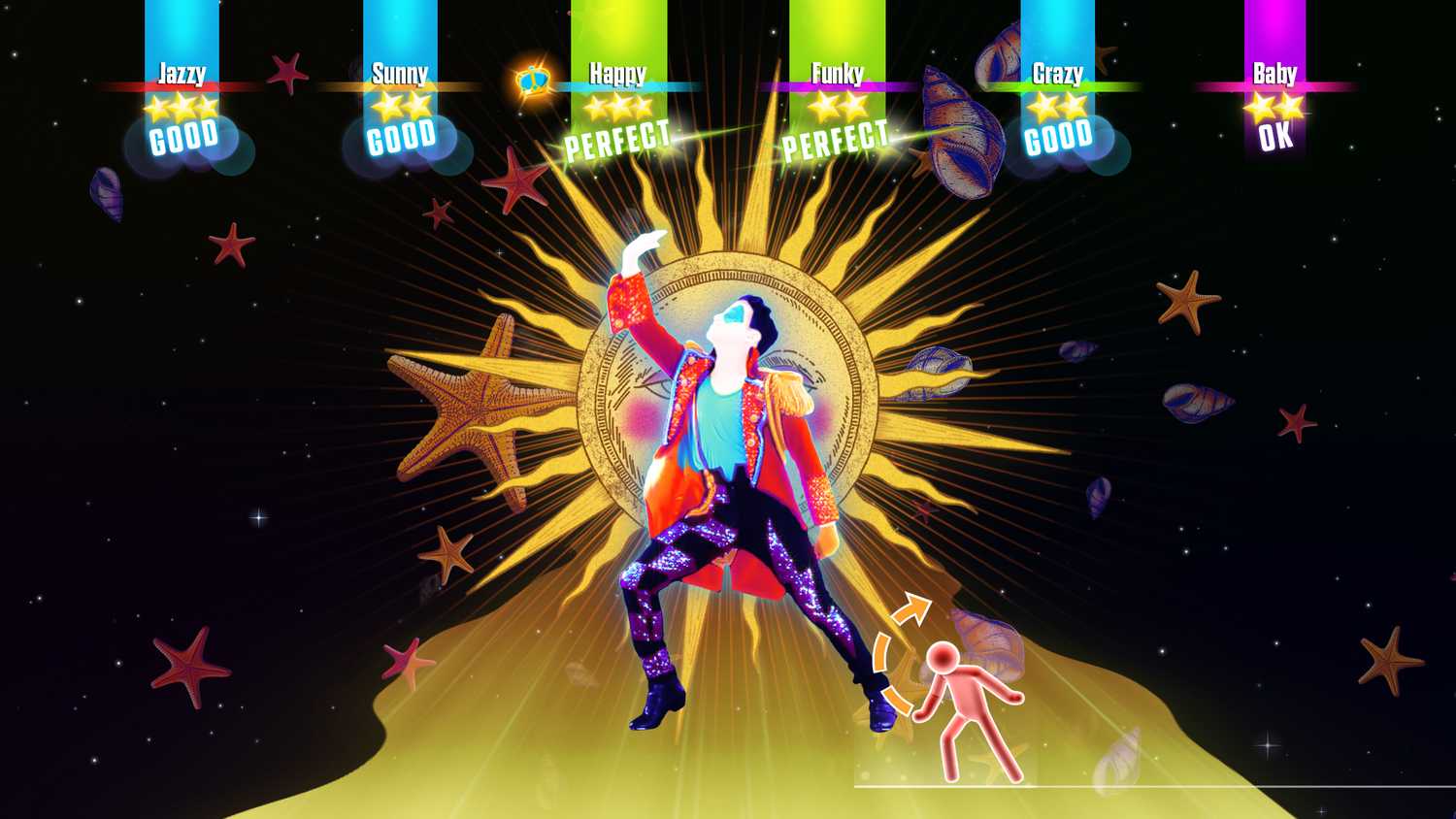 A screenshot of gameplay from Just Dance 2017