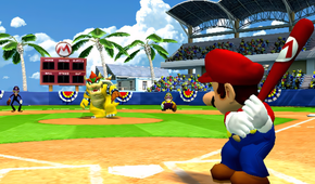 mario superstar baseball mario batting