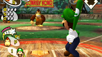 mario superstar baseball luigi batting