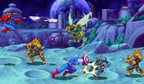 A screenshot of gameplay from Marvel Cosmic Invasion
