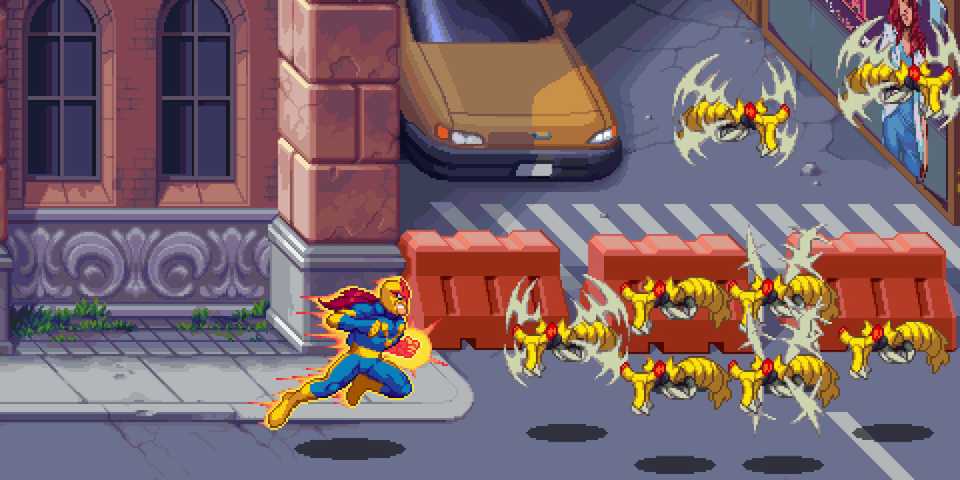 A screenshot of gameplay from Marvel Cosmic Invasion