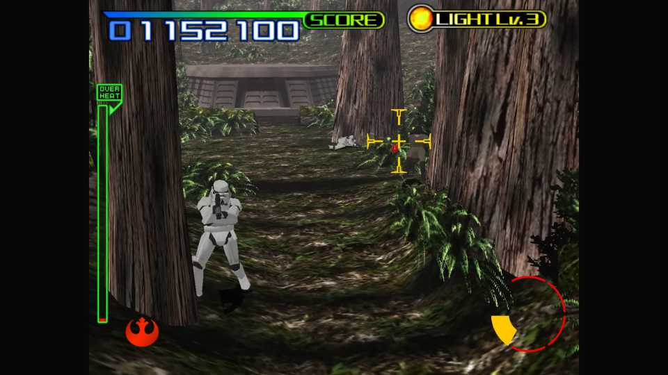 A screenshot of gameplay from Star Wars Arcade Trilogy
