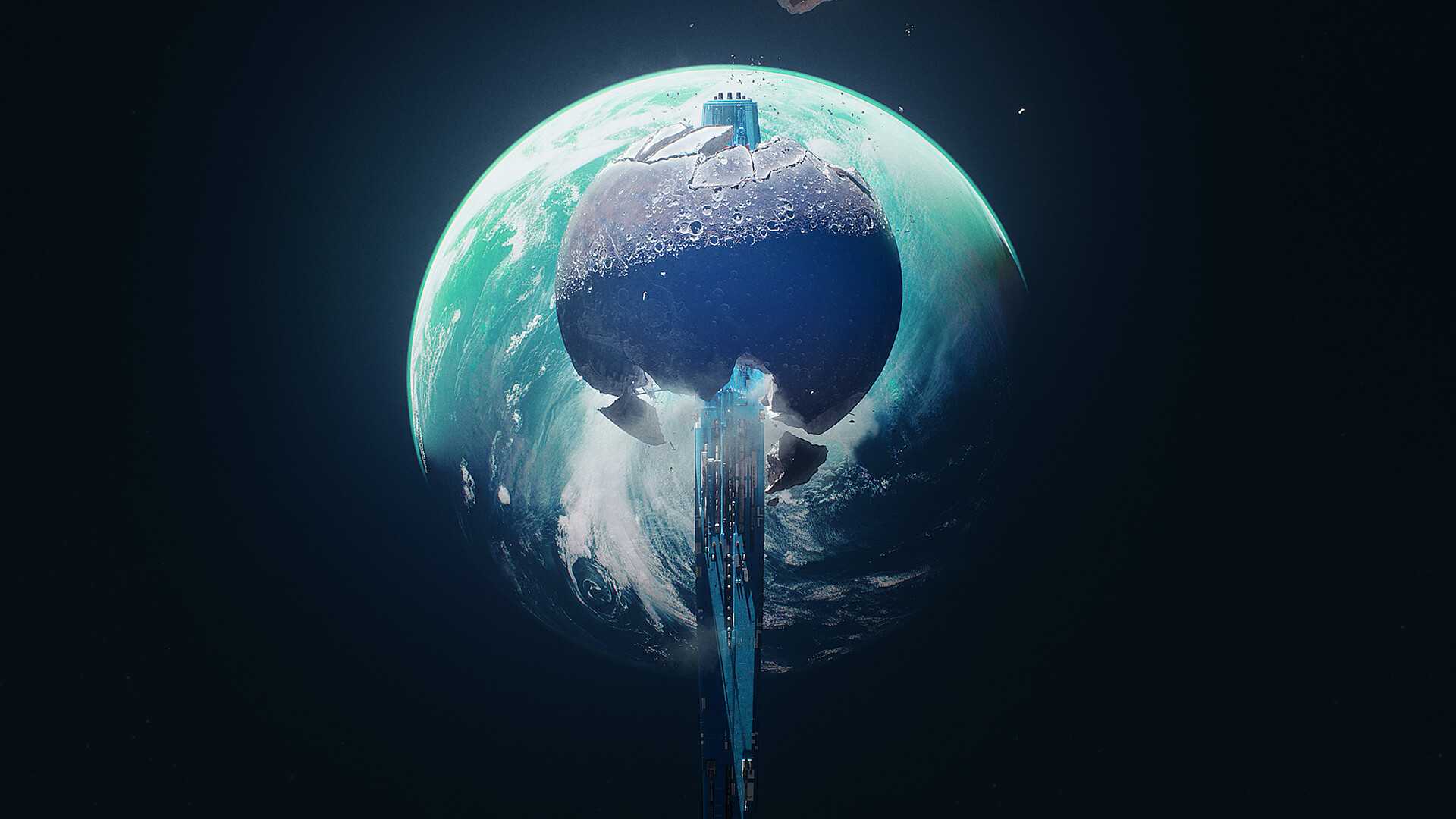 a look from space at the planet in Marathon