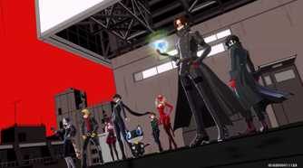 All Persona 5 characters sanding next to each other