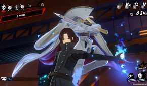 A close up of a character in Persona 5