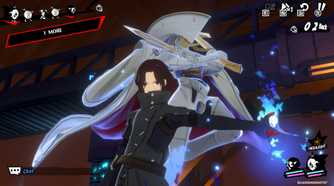 A close up of a character in Persona 5