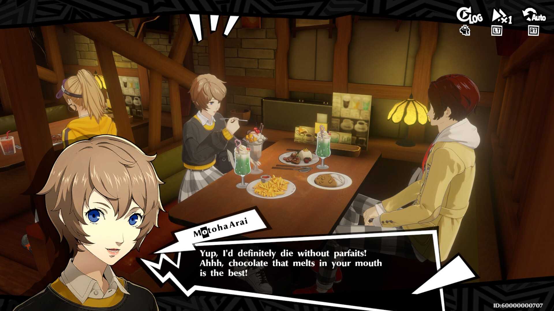 A dialogue cutscene in Persona 5