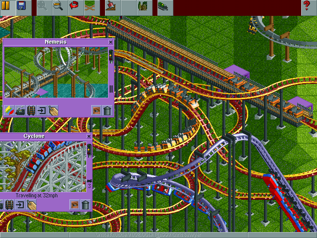 rollercoaster tycoon twisting tracks