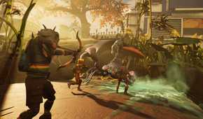 A group fighting in Grounded 2