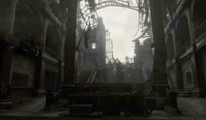 A screenshot of the police station in Resident Evil Requiem