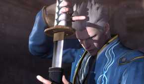A screenshot of Vergil in Devil May Cry 3