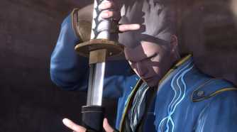 A screenshot of Vergil in Devil May Cry 3