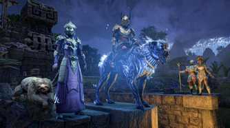 elder scrolls online dude on a flaming mount