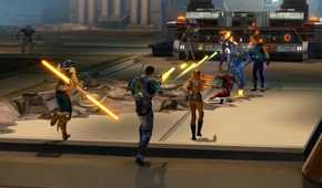 A screenshot of combat from Star Wars The Old Republic MMO