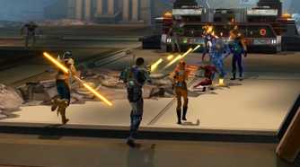 A screenshot of combat from Star Wars The Old Republic MMO
