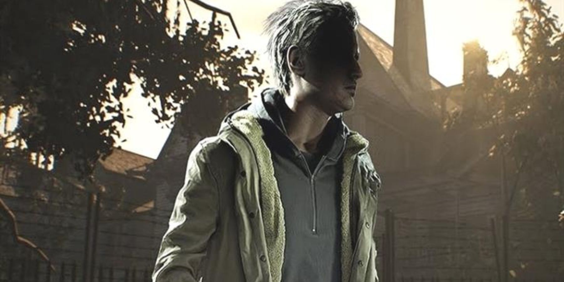 A screenshot of Ethan Winters in Resident Evil 7
