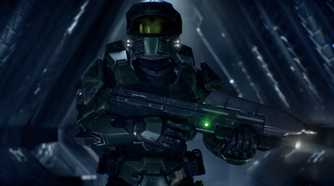A screenshot of Master Chief in Halo: Campaign Evolved