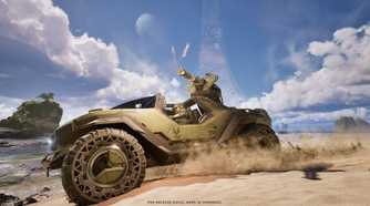 A screenshot of the Warthog in Halo: Campaign Evolved