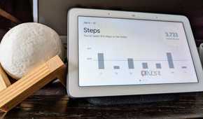 Google Nest Hub with Fitbit data