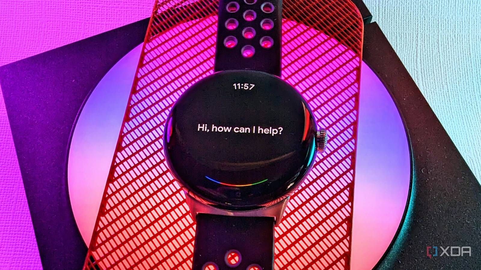 Google Pixel Watch with Google Assistant listening