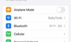 iPhone settings app