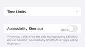 enabling the guided access toggle in settings