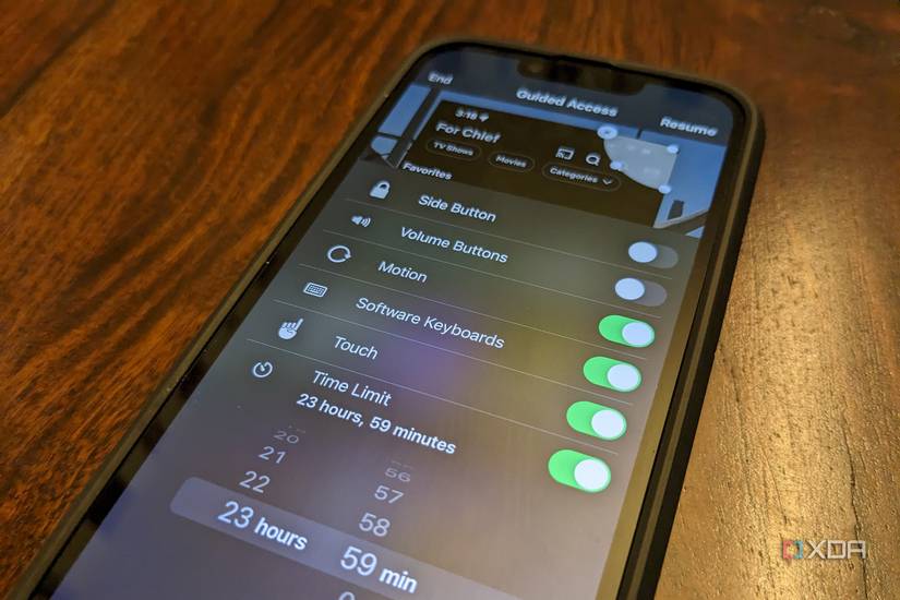 tweaking the guided access settings in the Netflix app