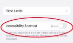 accessibility shortcut toggle in guided access settings