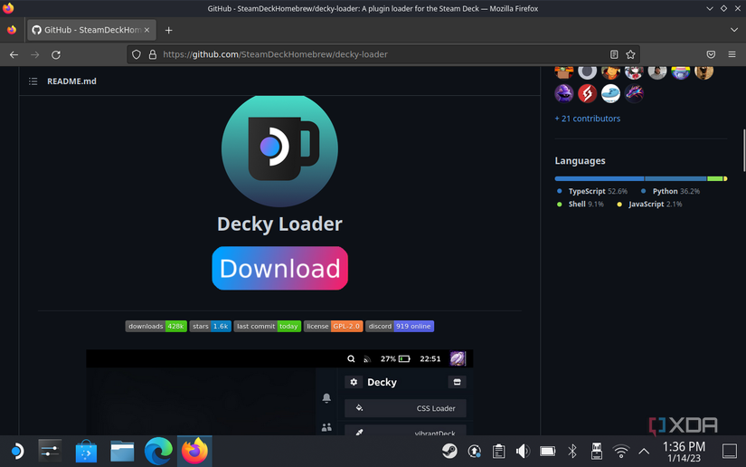 Decky Loader screenshot