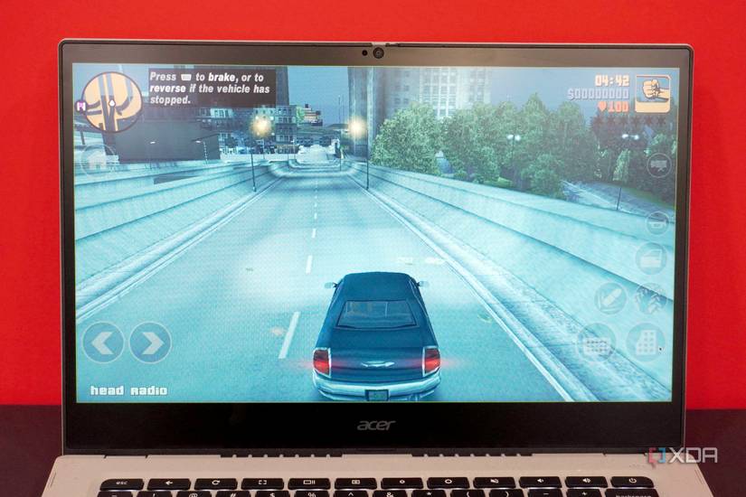 Playing a game on the Acer Chromebook Enterprise Vero 514 