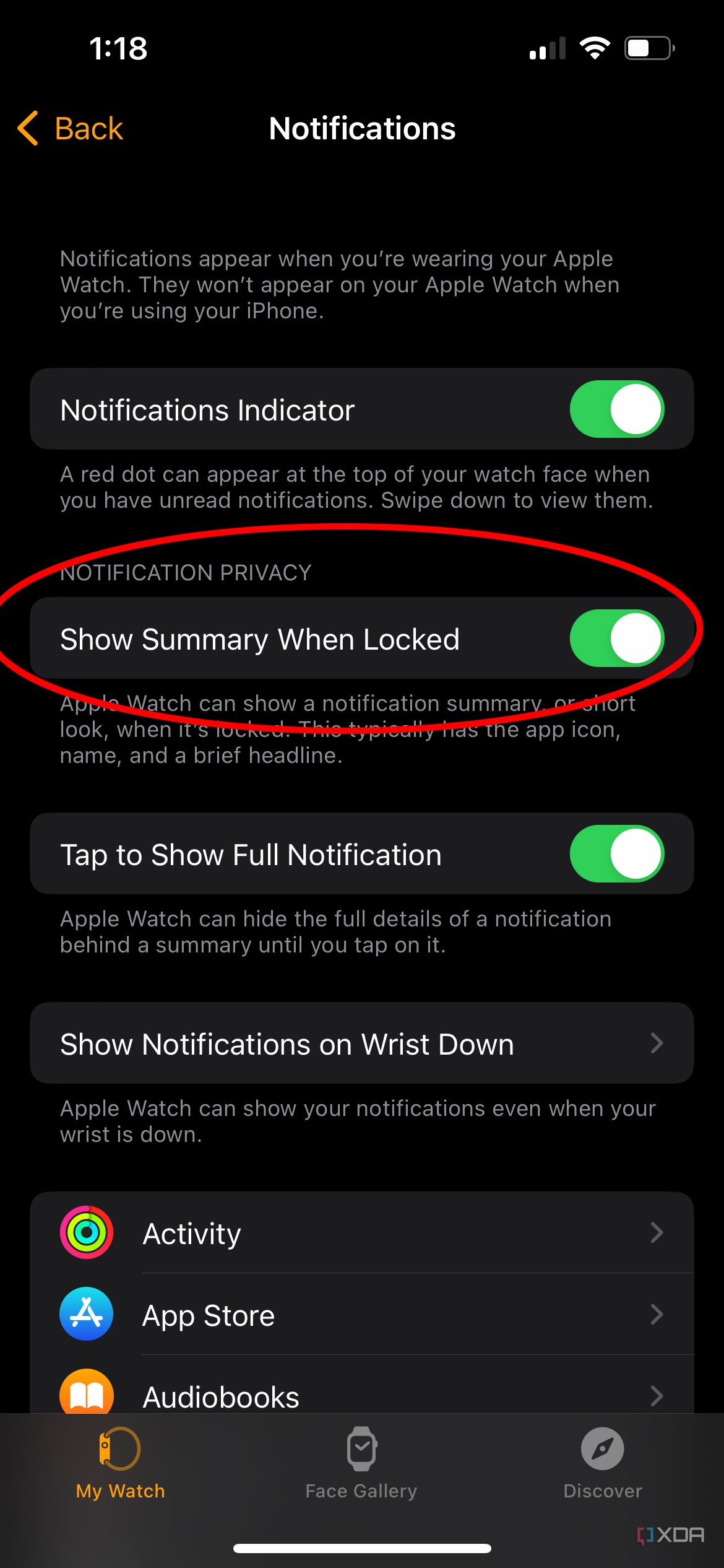How to hide sensitive notifications on Apple Watch