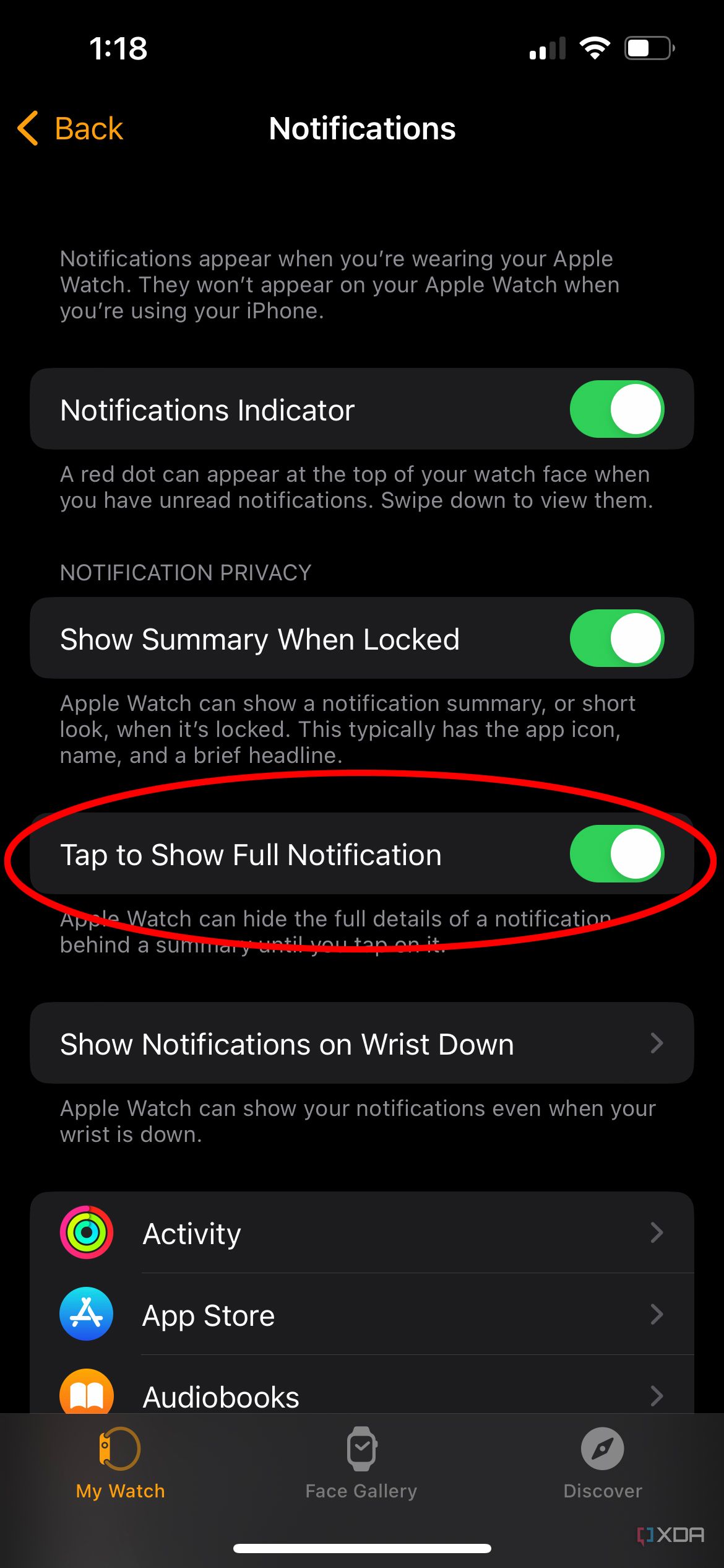 How to hide sensitive notifications on Apple Watch