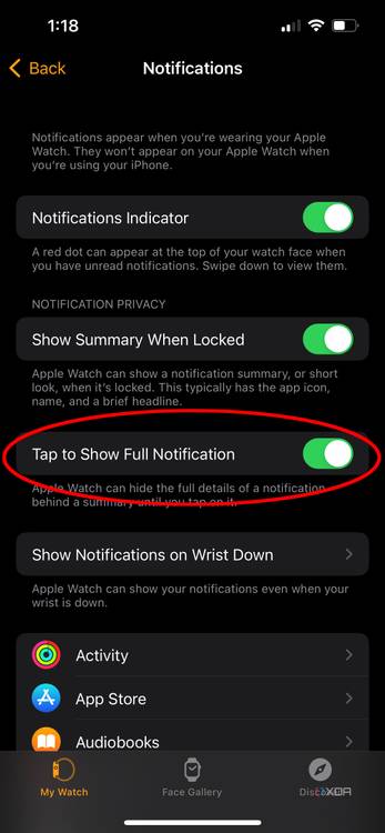 How to hide sensitive notifications on Apple Watch