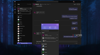 Screenshot of Microsoft Teams integration in Windows 11
