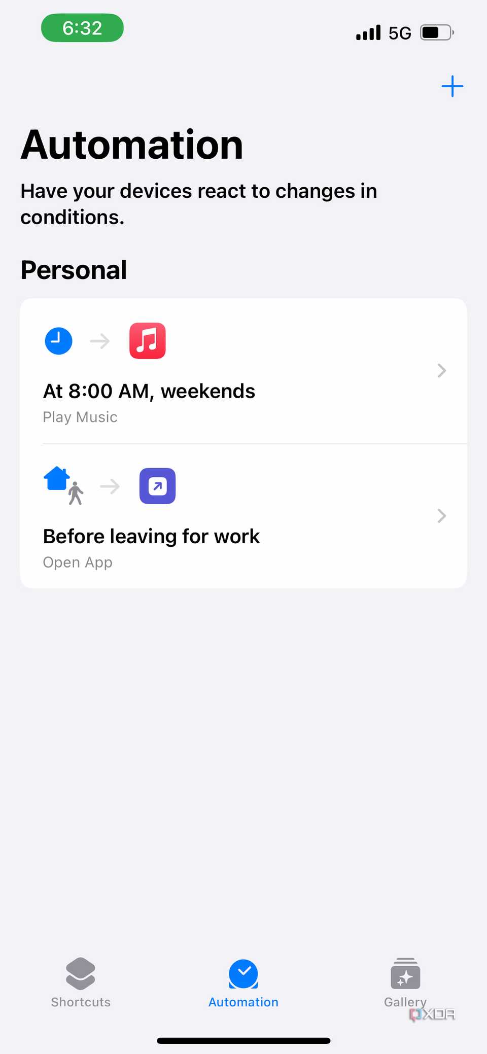 automation tab showing the 2 newly created automations