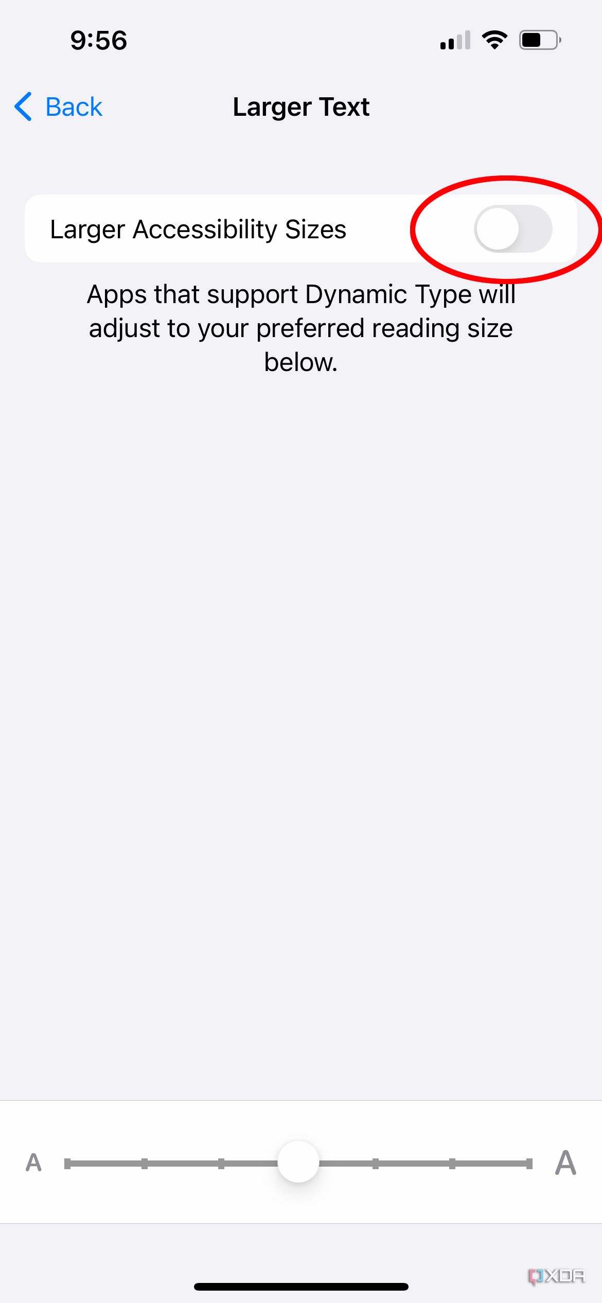 How to change display and text size on the iPhone
