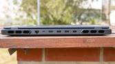 Rear view of the Lenovo Legion Pro 7i Gen 8 with the lid closed showing the ports on the back