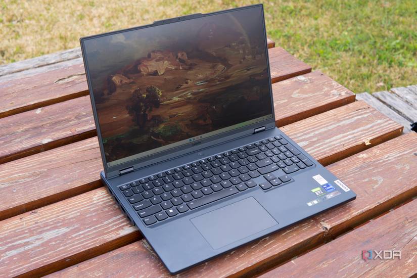 Angled front view of the Lenovo Legion Pro 7i Gen 8 with the lid open