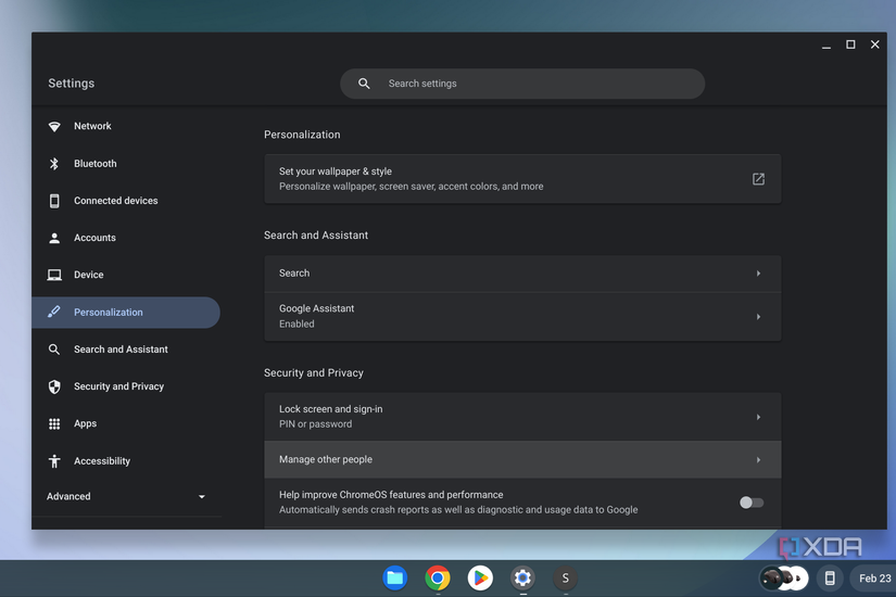 ChromeOS Settings App